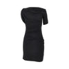 drapeado jersey mini dress