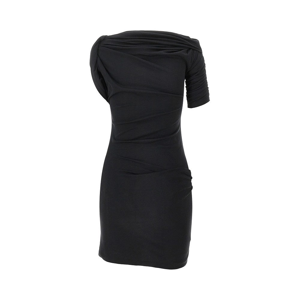 drapeado jersey mini dress