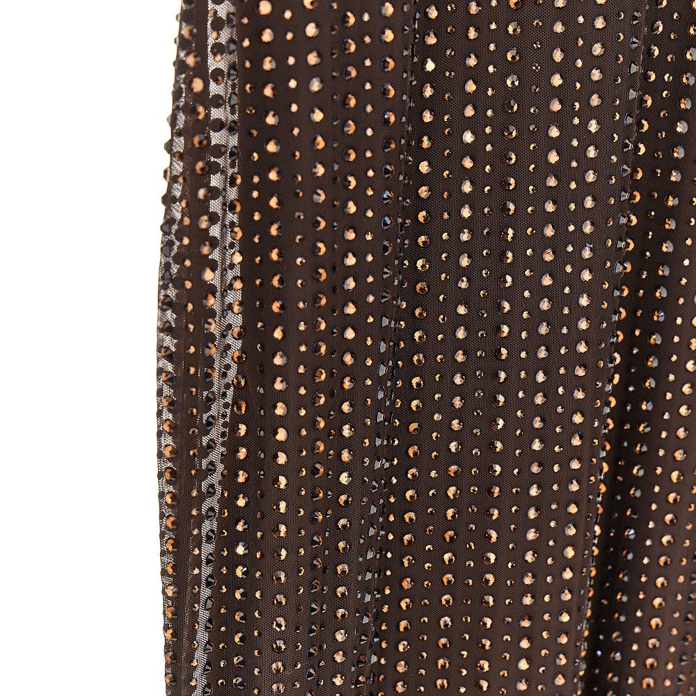 crystal strapless mini dress
