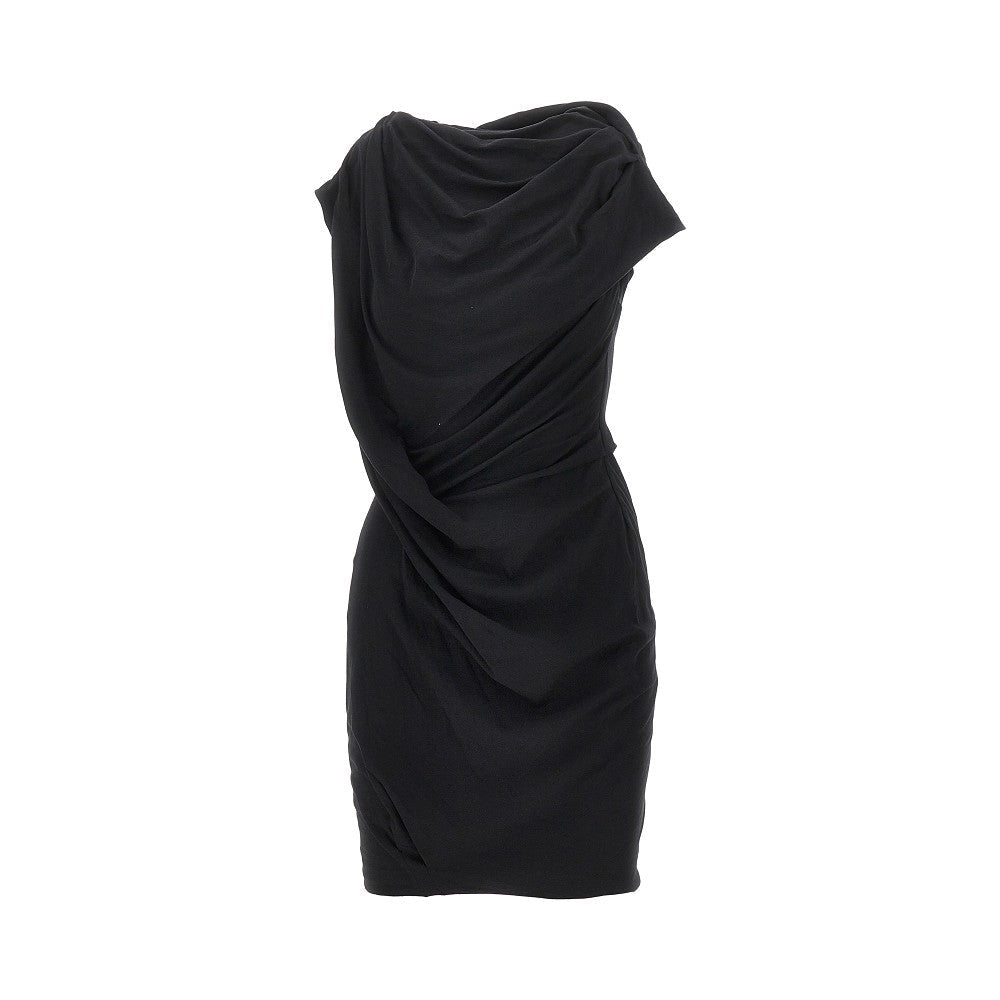 draped jersey mini dress