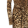 viscose midi dress with leo print
