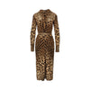 viscose midi dress with leo print