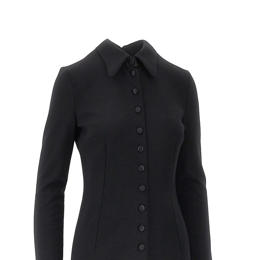 DOLCE &amp; GABBANA 42 wool-blend jersey midi dress