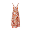 poplin long dress with maiolica print