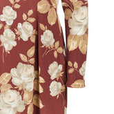 DOLCE&GABBANA 44 roses print satin midi dress