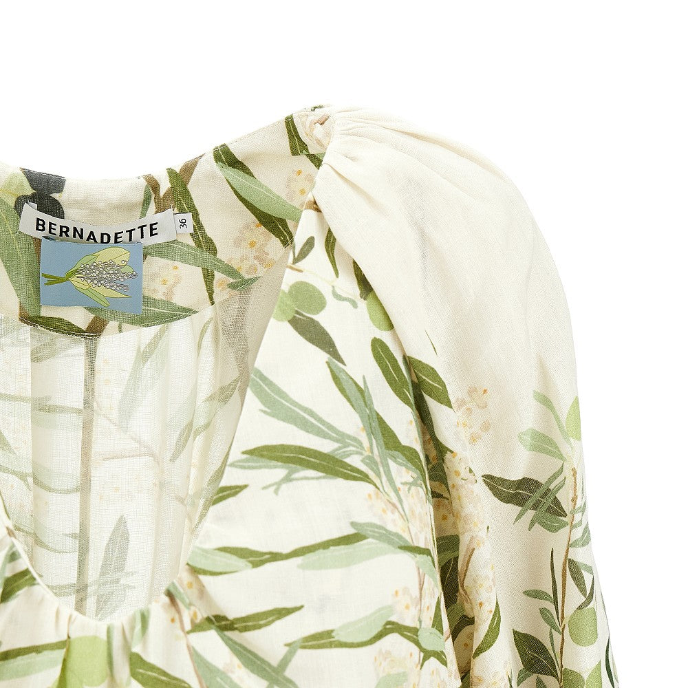 BERNADETTE 38 georgette linen mini dress