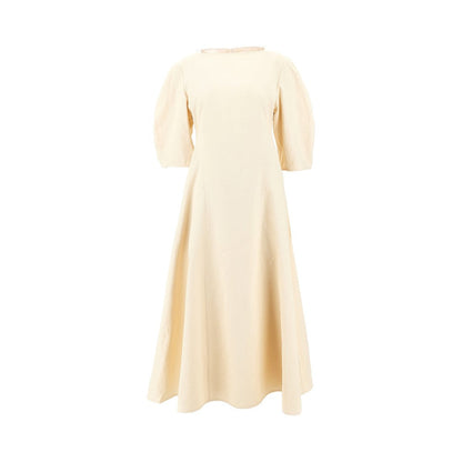 JIL SANDER 36 coated linen midi dress