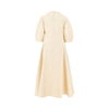 coated linen midi dress
