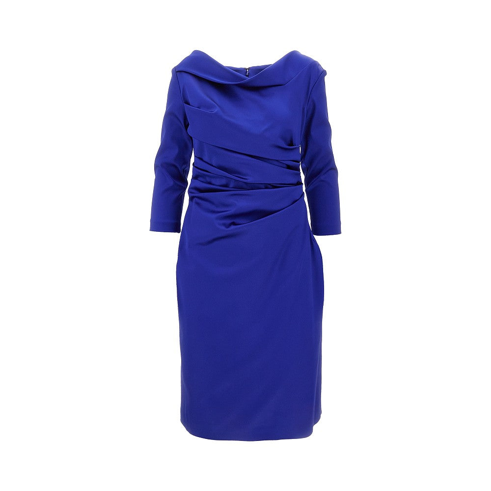 TALBOT RUNHOF 40 duchesse satin knee-length dress