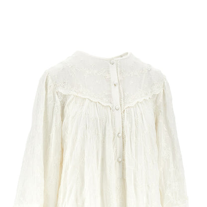 ISABEL MARANT 38 embroidered cotton and silk short dress