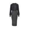 aliza lurex midi dress
