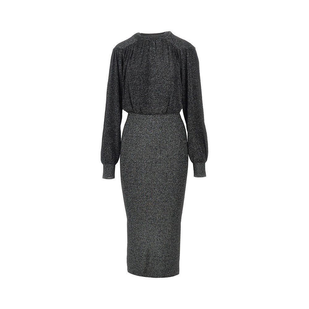 aliza lurex midi dress