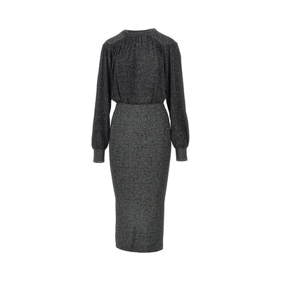 aliza lurex midi dress
