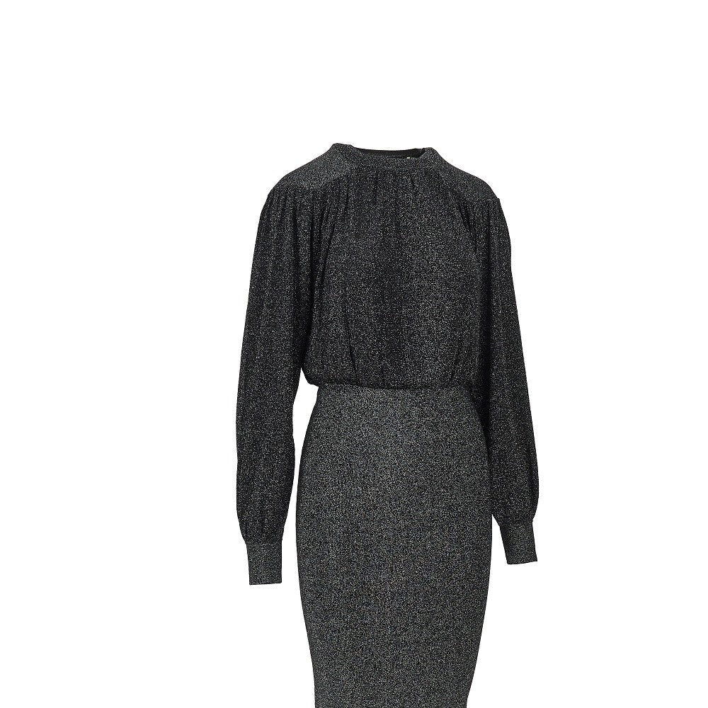 aliza lurex midi dress
