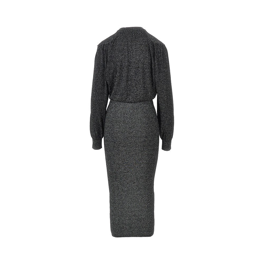 aliza lurex midi dress