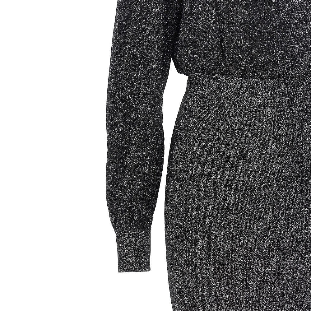 aliza lurex midi dress