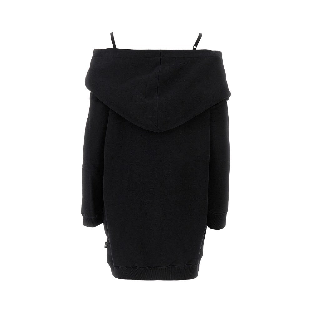 MM6 M hooded fleece mini dress