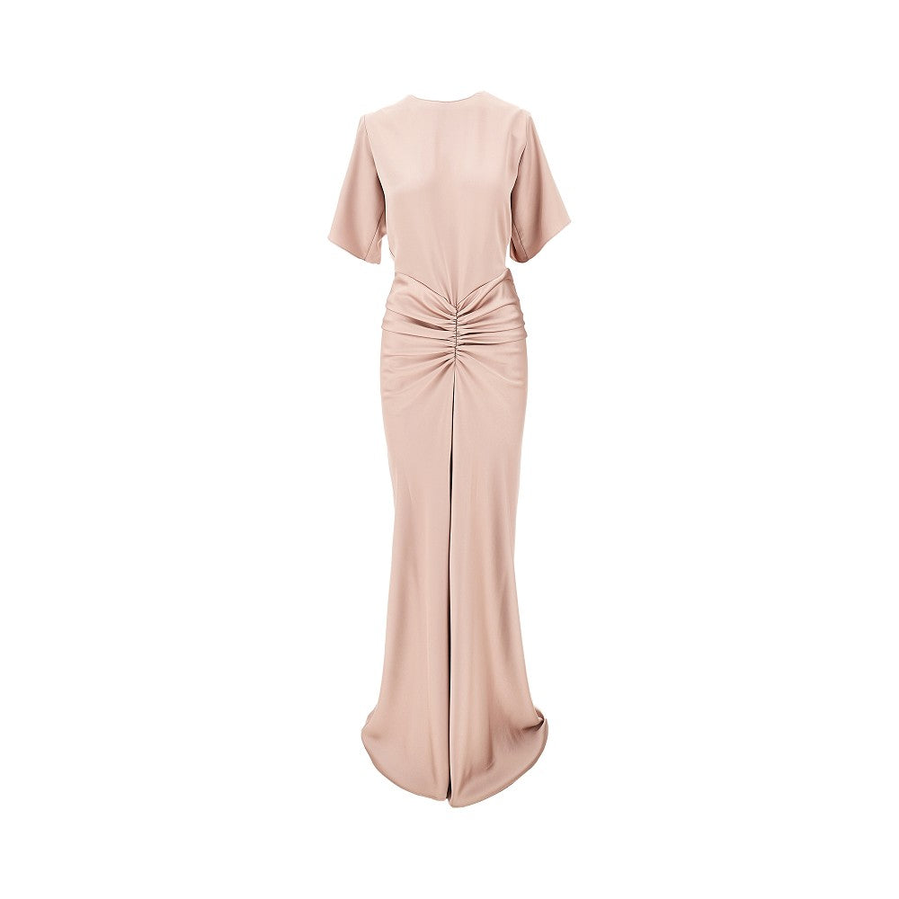 THE ANDAMANE 44 iris satin maxi dress
