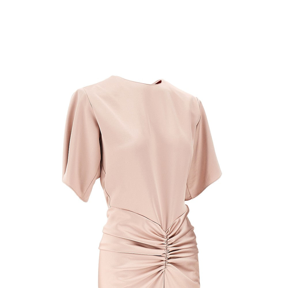 THE ANDAMANE 44 iris satin maxi dress