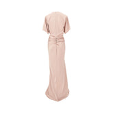 THE ANDAMANE 40 iris satin maxi dress