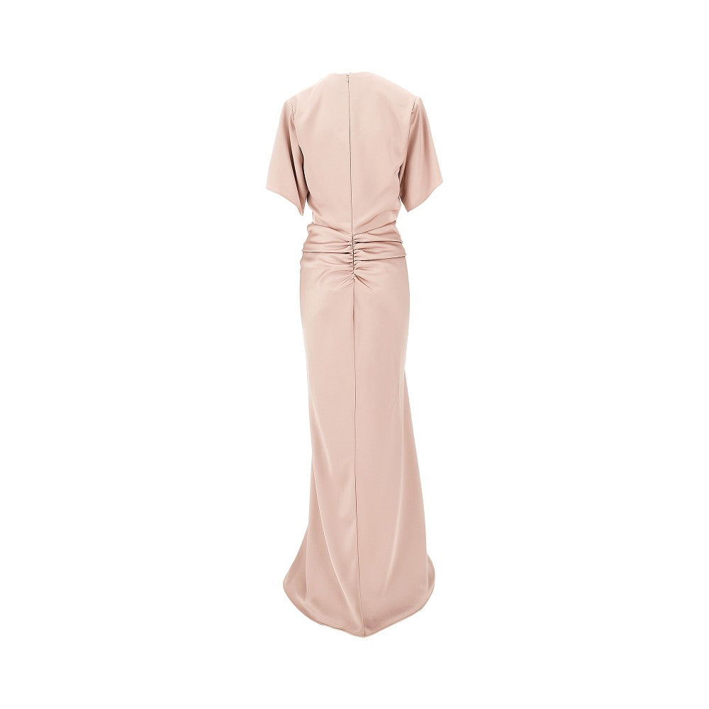 THE ANDAMANE 40 iris satin maxi dress