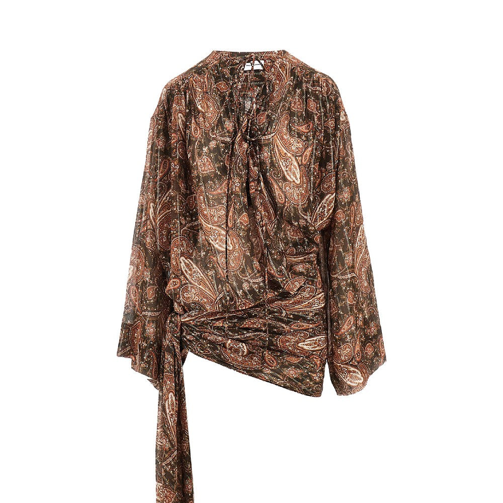 paisley georgette indira mini dress