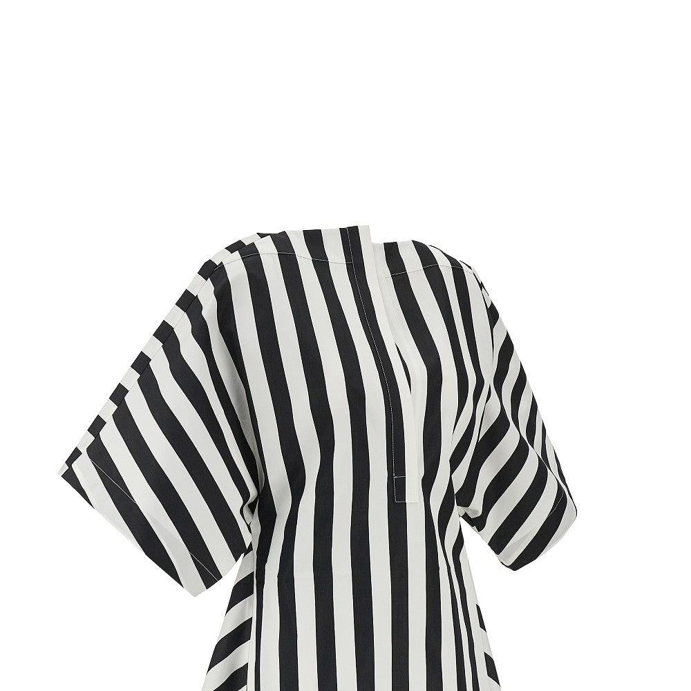JACQUEMUS 36 striped cotton and silk moisson tunic