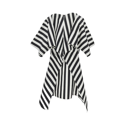 JACQUEMUS 36 striped cotton and silk moisson tunic