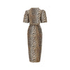 leopard cotton midi dress
