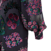 ETRO 44 velvet floral motif long dress