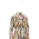 ETRO 42 printed poplin midi shirt dress