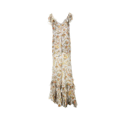 ETRO 42 printed silk-blend long dress