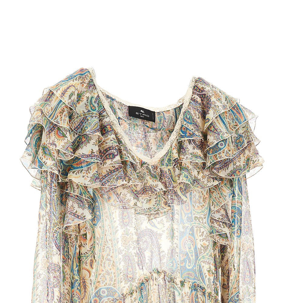 paisley silk maxi dress