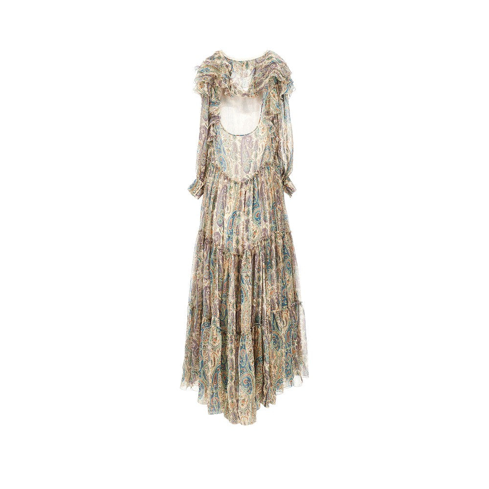 paisley silk maxi dress