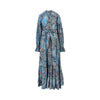 printed stretch poplin maxi dress