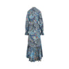 printed stretch poplin maxi dress
