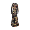 stretch viscose long dress with print