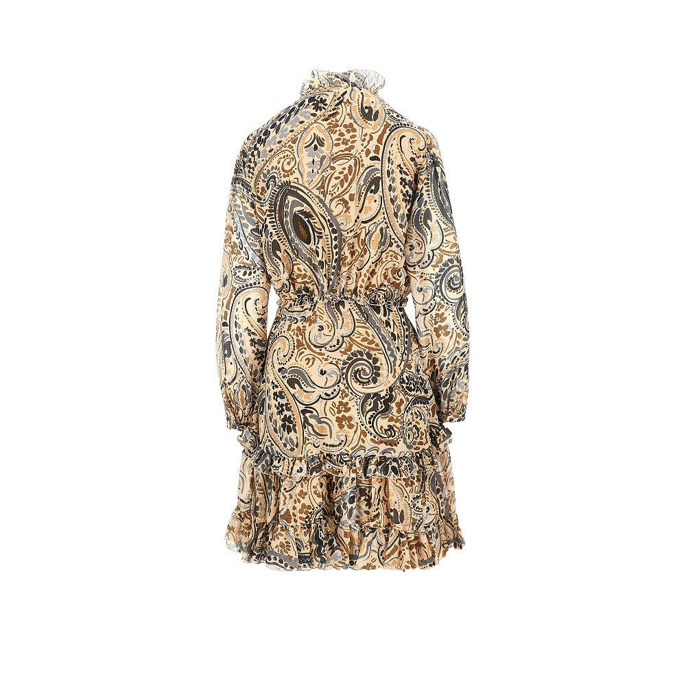 short dress with floral paisley print
