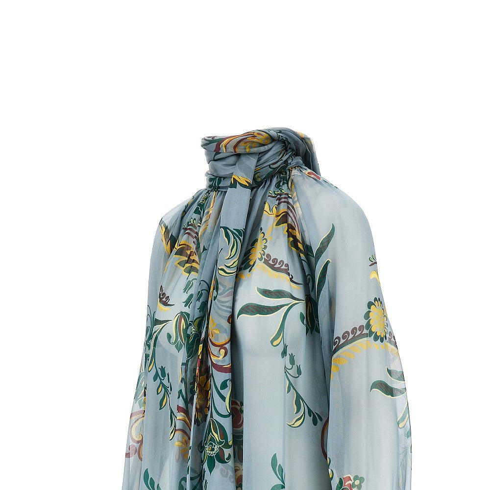 ETRO 40 blusa in seta con motivo narcisi