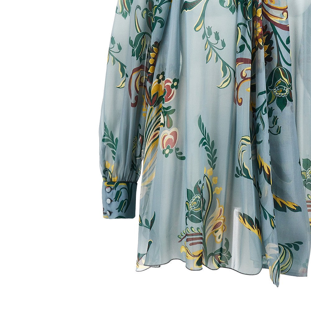 ETRO 40 blusa in seta con motivo narcisi