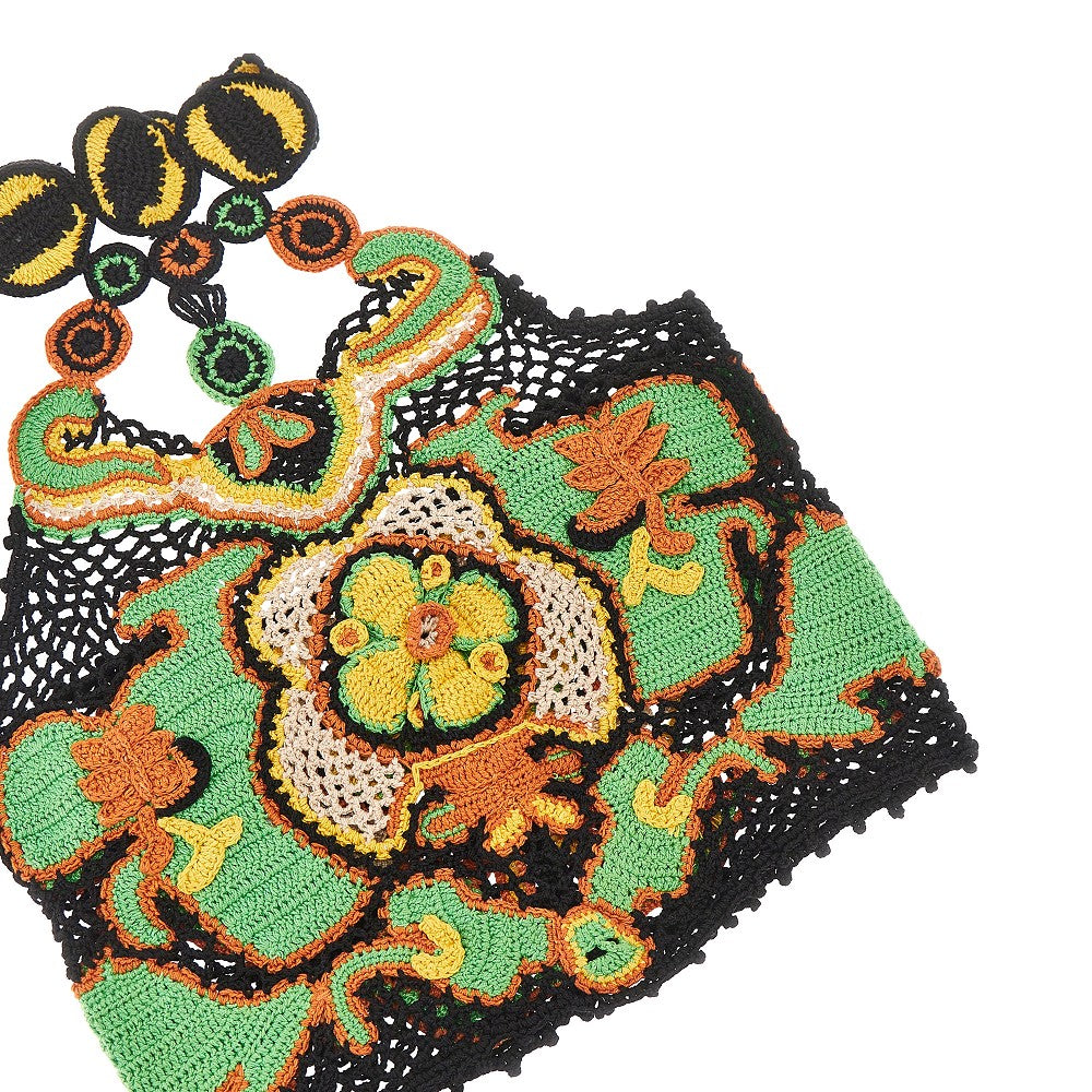 ETRO 40 floral crochet cotton cropped top
