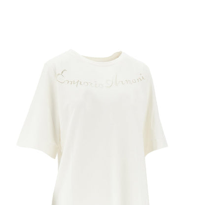 EMPORIO ARMANI XS see-through logo mini t-dress