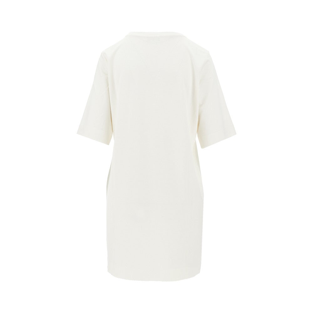 see-through logo mini t-dress