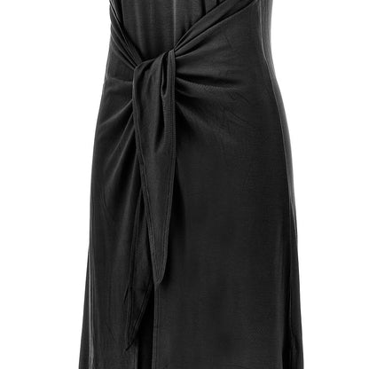 EMPORIO ARMANI XS stretch jersey swimwear long dress