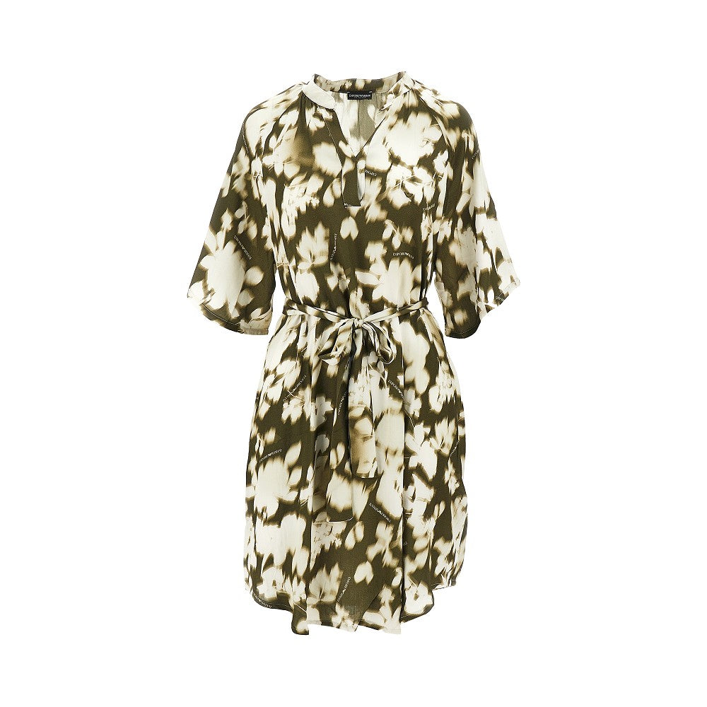 printed viscose mini dress