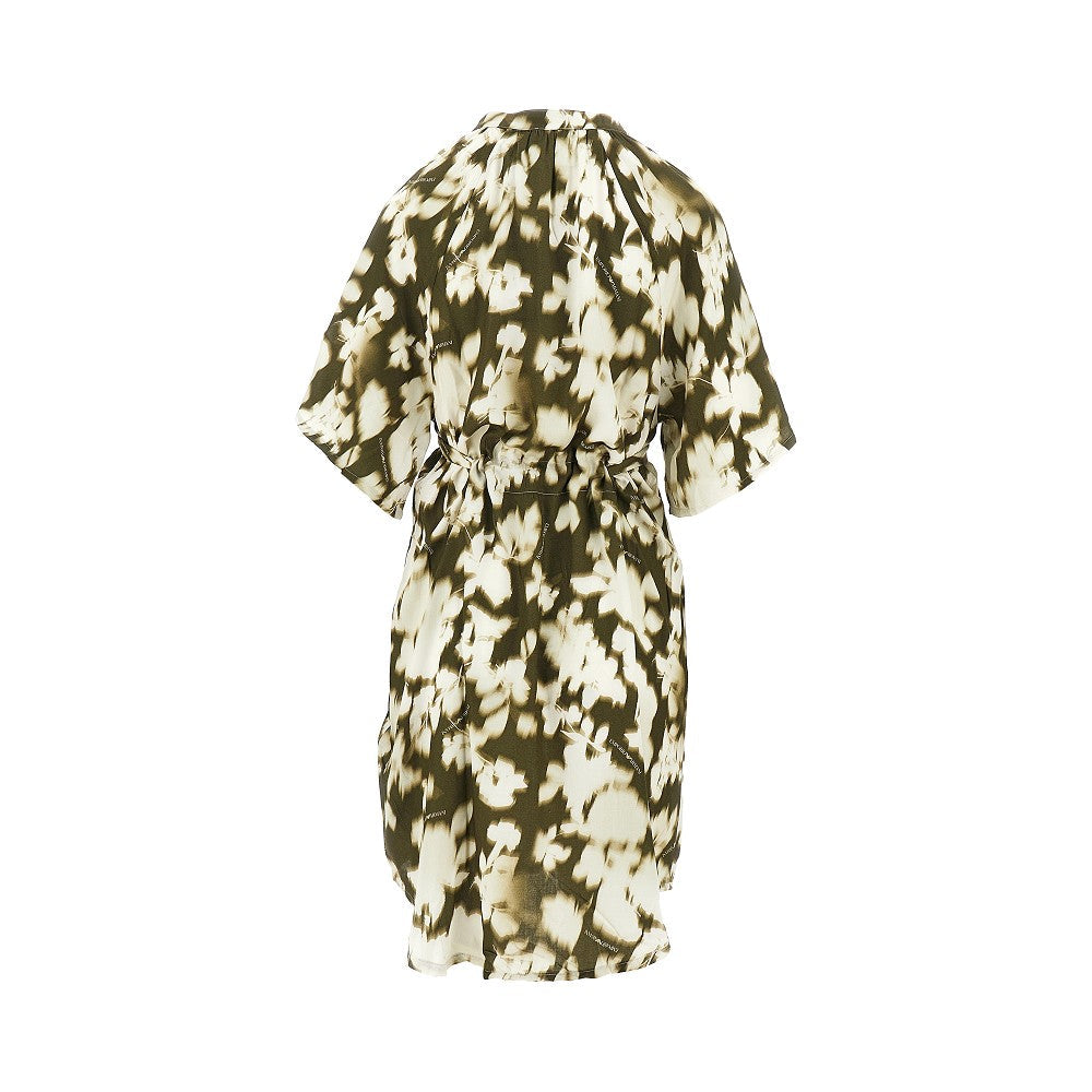 printed viscose mini dress