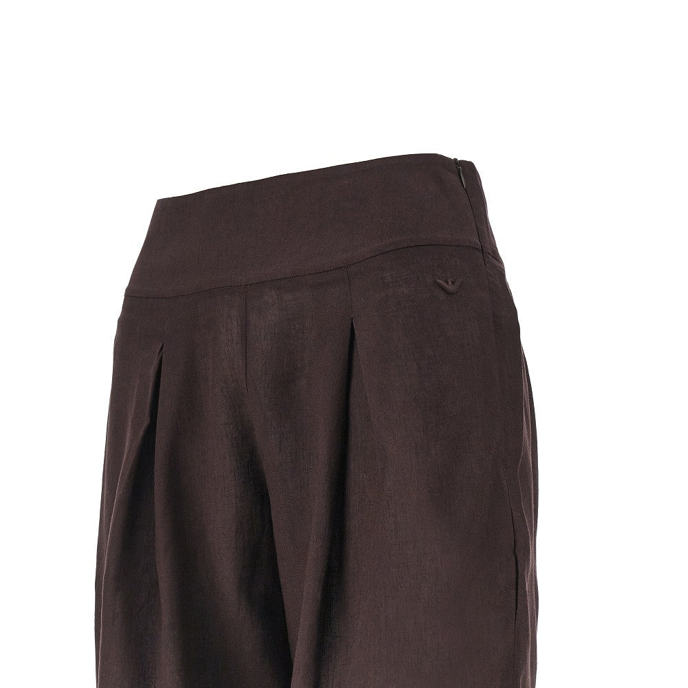 EMPORIO ARMANI XS viscose and linen shorts