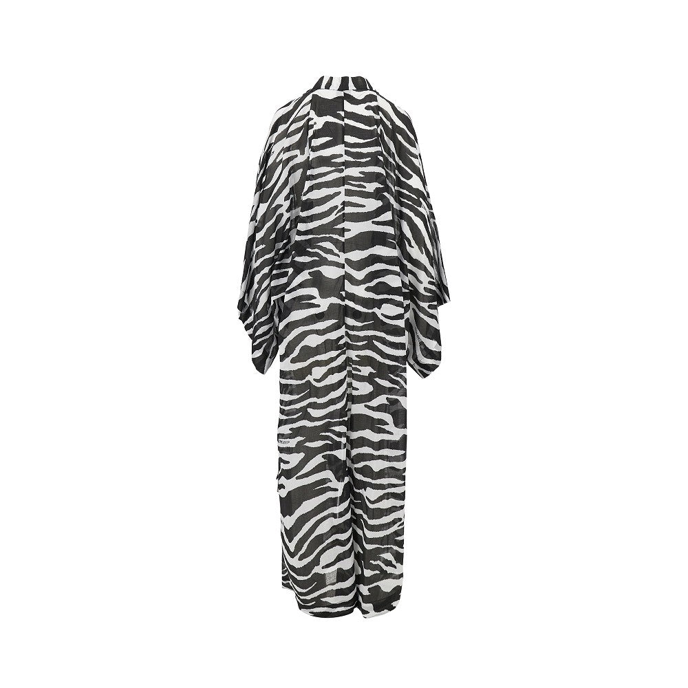 zebra striped muslin long kaftan