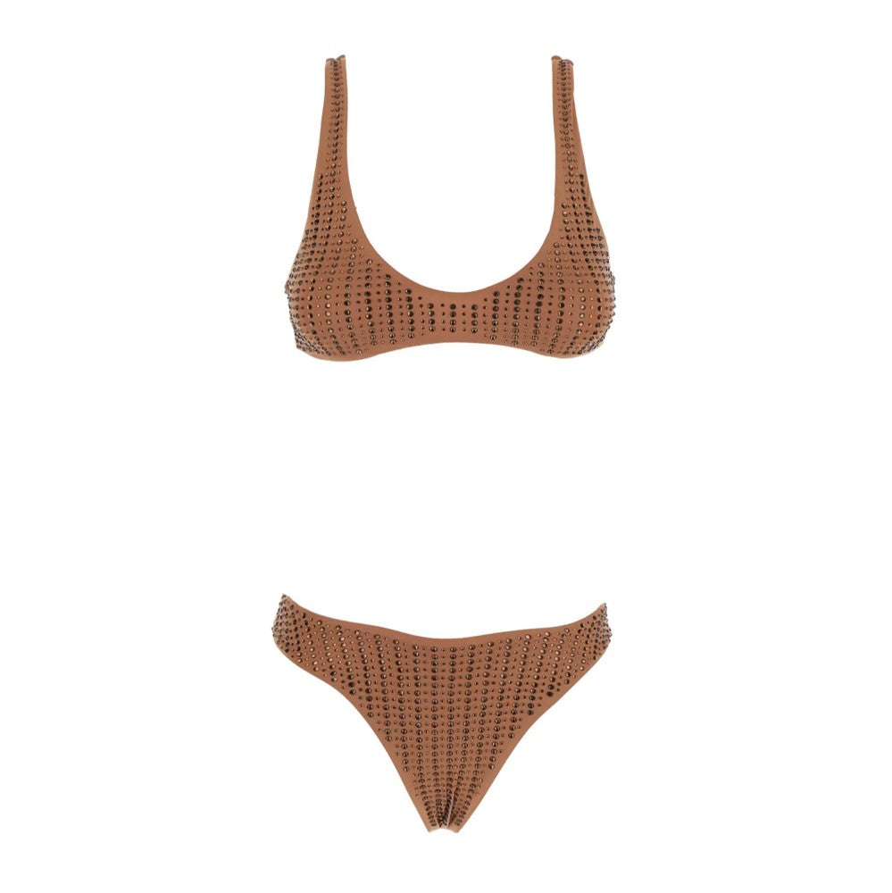 crystal-embellished lycra bikini