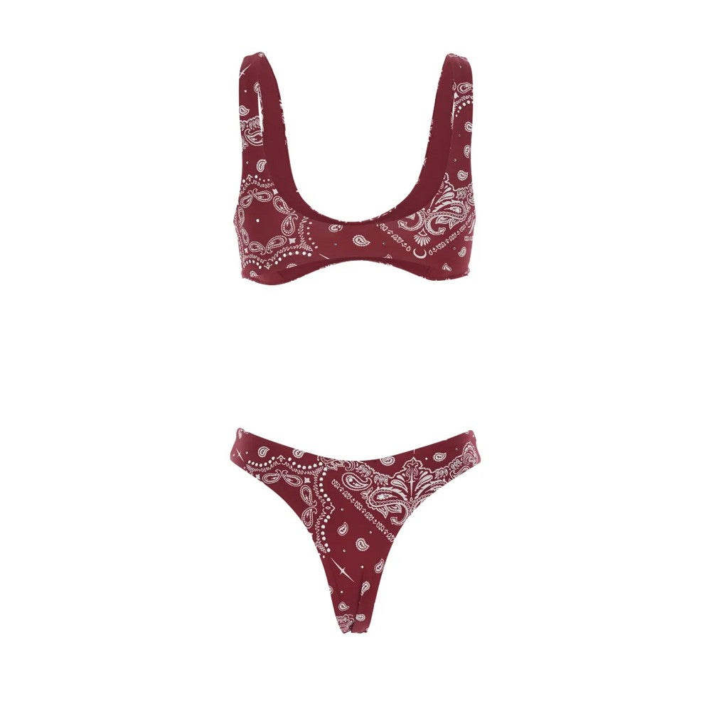 VENUJA L strass-embellished bandana print bikini